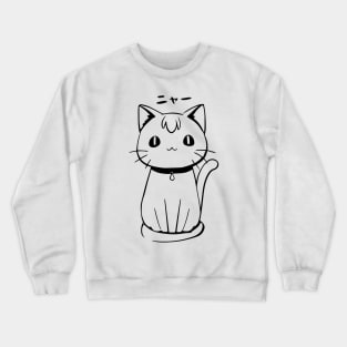 Cute cat. Anime style Crewneck Sweatshirt